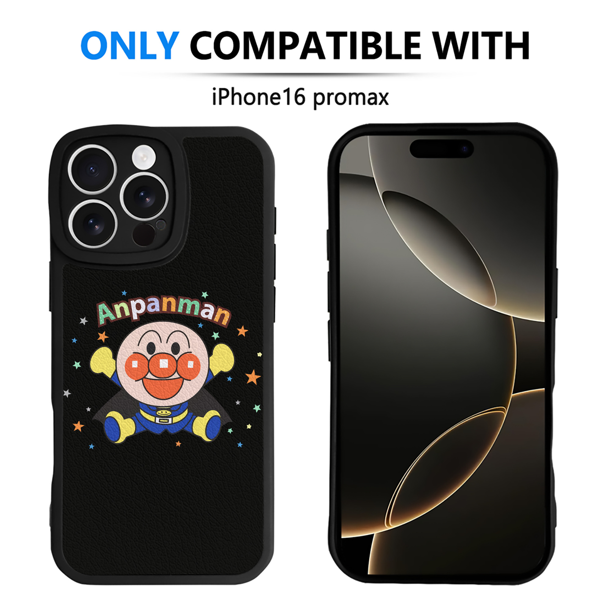 （画像用） アンパンマン Anpanman 【iPhone 16シリーズ対応】シリコンスマホケース（レザー調） 材質：シリコン